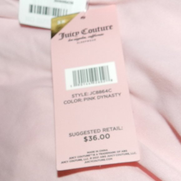 NWT JUICY COUTURE Bling Rhinestone Pink Set, loungewear, pj set 1XL - Picture 9 of 9